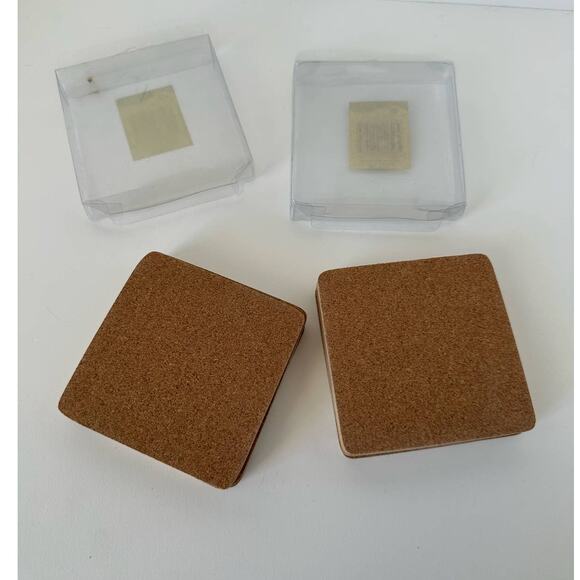 Coasters, lobster and striped blue red, 4" cork back, 2 sets of 6, coastal theme - Picture 3 of 4